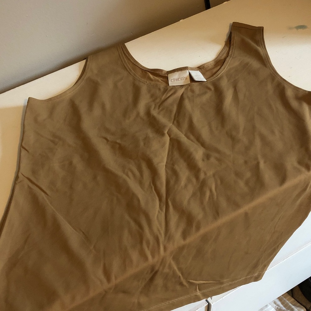 Chico's Tan Sleeveless Tank Top